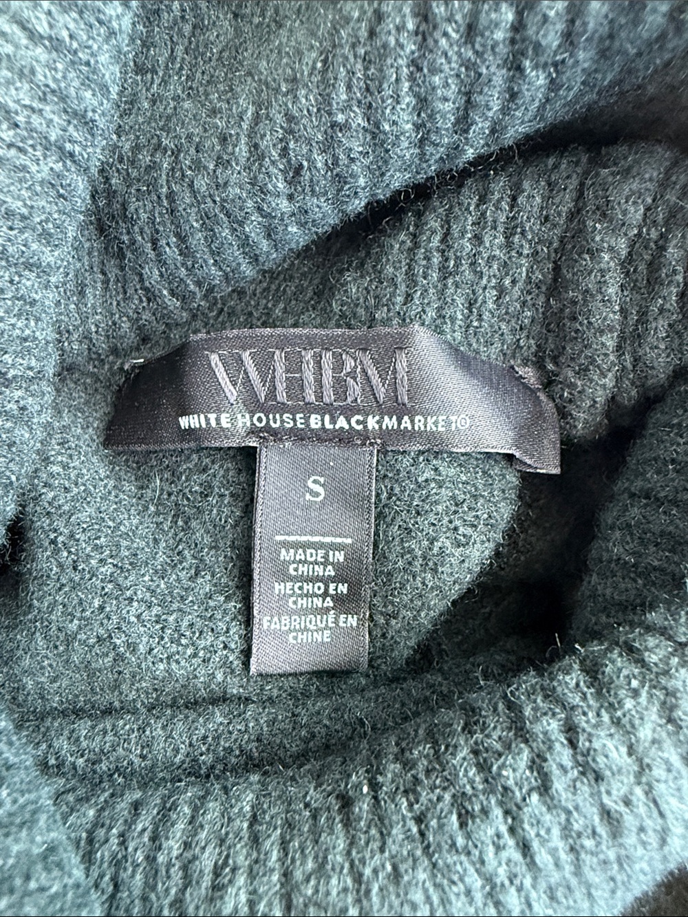 White House Black Market Soft Turtleneck Peplum In Green Spruce New small - Picture 14 of 14